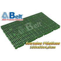 Estrado Plástico 60x100x4,5cm na cor verde