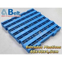 Estrado Plástico 40x40x4,5cm na cor azul