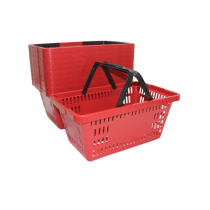 kit 10 cestas de compras CP-16 litros vermelho