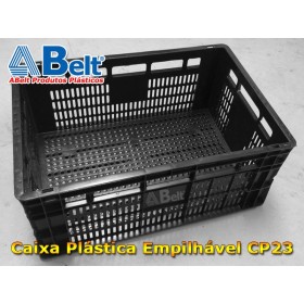Caixa plástica vazada CP23 (1 unidade preta)