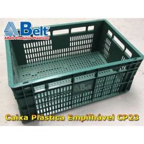 Caixa plástica vazada CP23 (1 unidade verde)