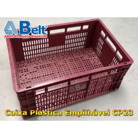 Caixa plástica vazada CP23 (1 unidade vermelha)