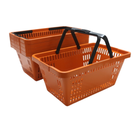 kit 5 cestas de compras CP-16 litros laranja