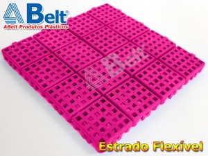 Estrado Flexível 24x24cm na cor rosa
