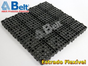 Estrado Flexível 24x24cm na cor preta