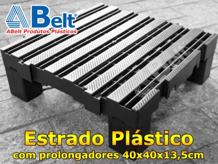 Estrado com prolongador 40x40x13,5cm na cor preta